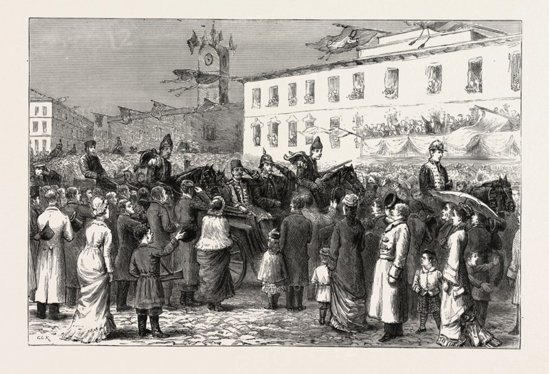 ARRIVAL OF THE SHAH OF PERSIA AT ST. PETERSBURG, RUSSIA