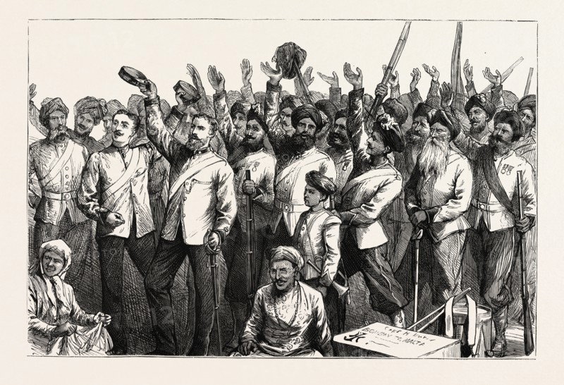 DEPARTURE OF INDIAN TROOPS (13TH BENGAL INFANTRY) FROM BOMBAY, INDIA