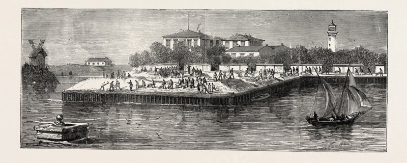 NEW RUSSIAN BATTERY ON THE SOUTH SIDE OF THE MOUTH OF THE DANUBE