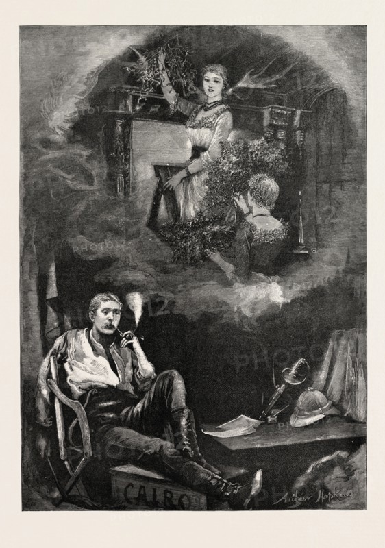 CHRISTMAS EVE ENGRAVING 1884
