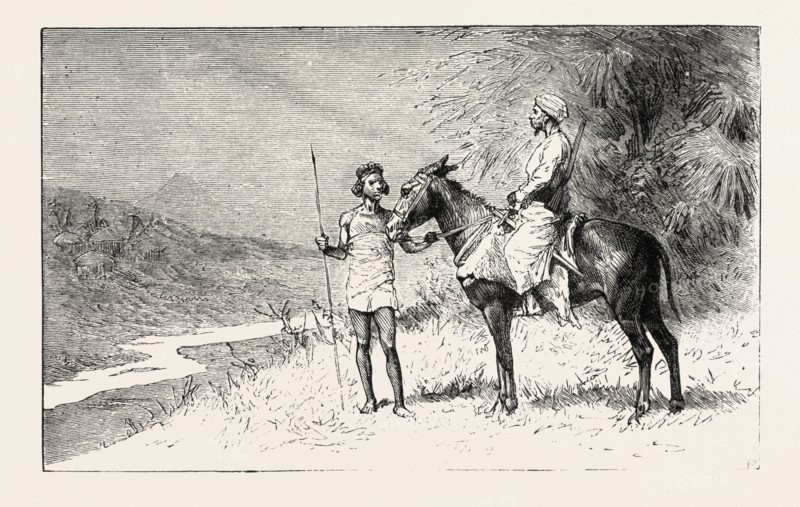 BUT A SLAVE-HUNTER DISCOVERED HER VILLAGE, engraving 1884, SLAVE TRADE, SLAVE, SLAVERY, SLAVES, SOCIAL ISSUE, SOCIAL ISSUES