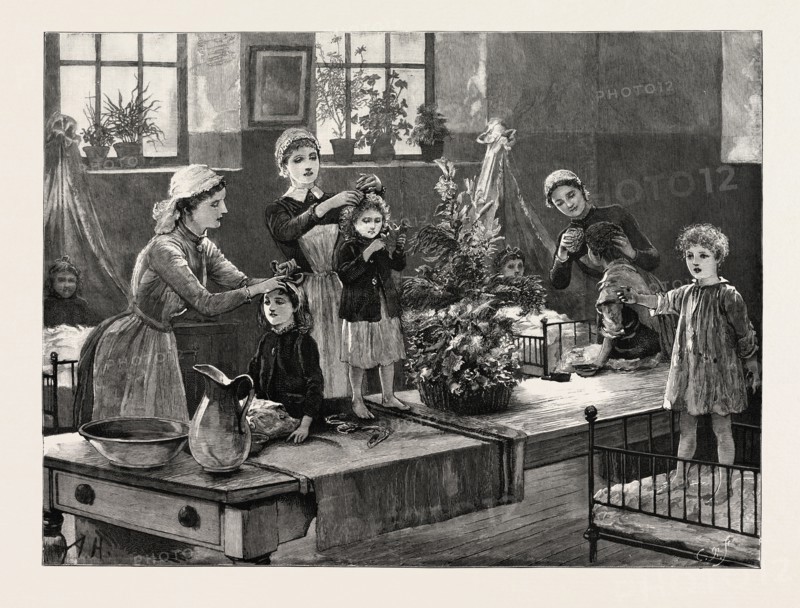 ST. MARY'S HOSPITAL, PADDINGTON, LONDON, ENGRAVING 1884, UK, britain, british, europe, united kingdom, great britain, european