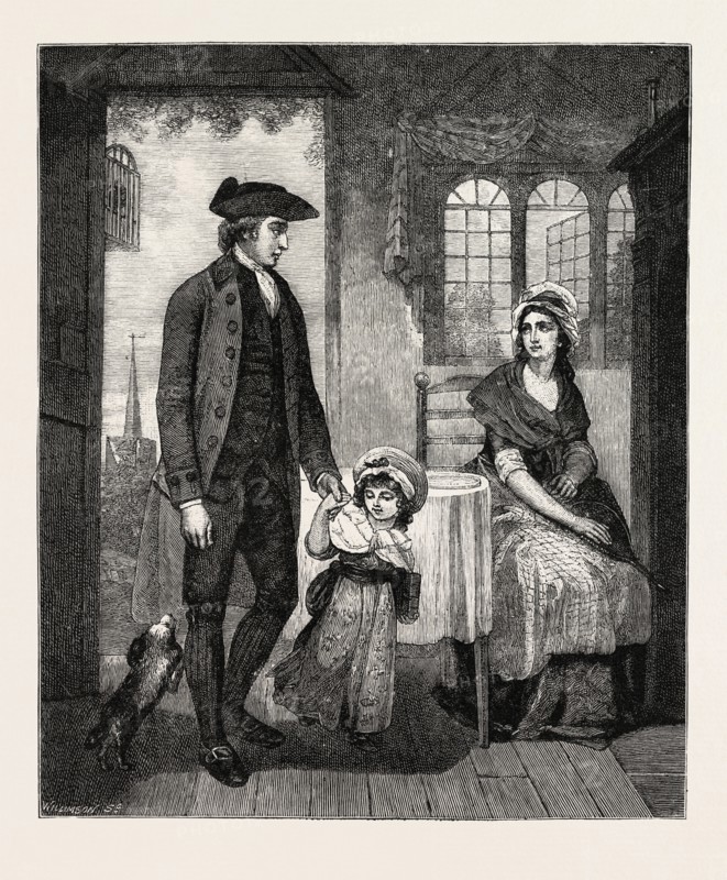 THE CURATE OF THE PARISH RETURNED FROM DUTY, ENGRAVING 1884, UK, britain, british, europe, united kingdom, great britain, european
