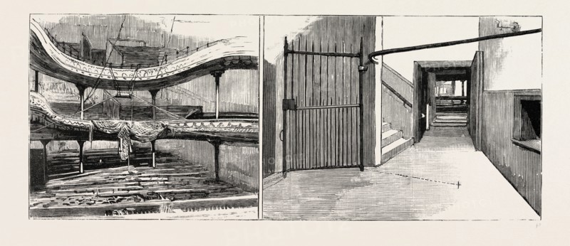 THE FATAL DISASTER AT THE STAR THEATRE,  GLASGOW, ENGRAVING 1884