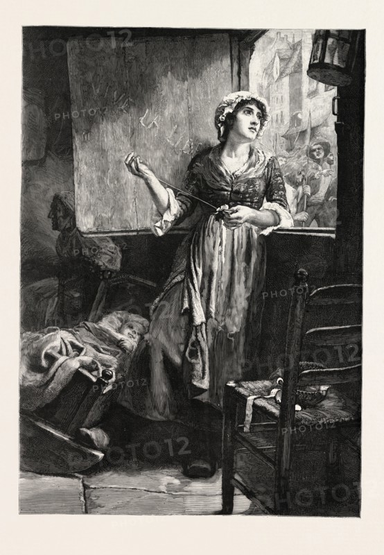 LA COCARDE TRICOLORE, ENGRAVING 1884