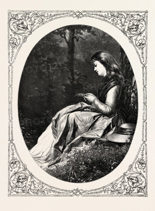THE ORACLE OF LOVE , ENGRAVING 1882
