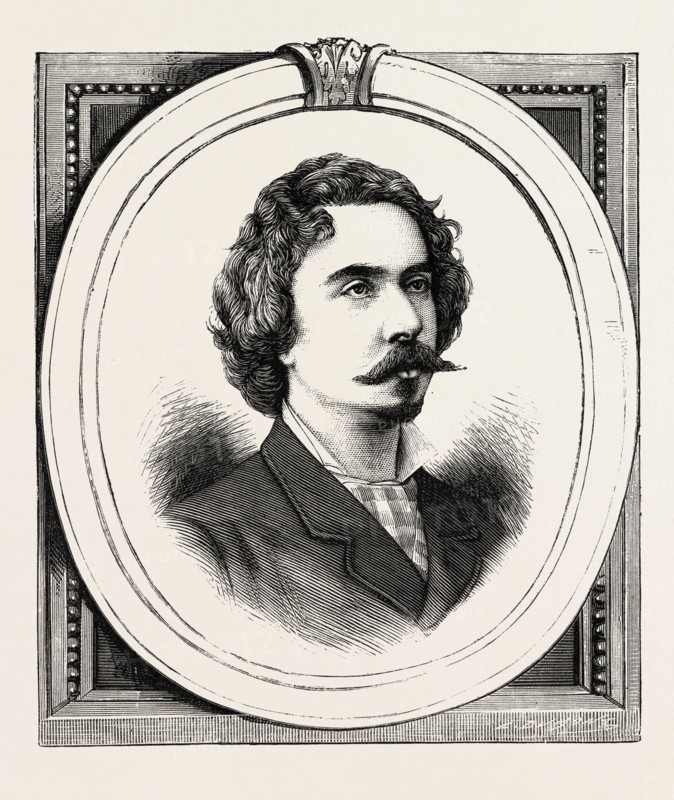 Giovanni Sgambati May 28, 1841, Rome - December 14, 1914, Rome, was an Italian composer., ENGRAVING 1882