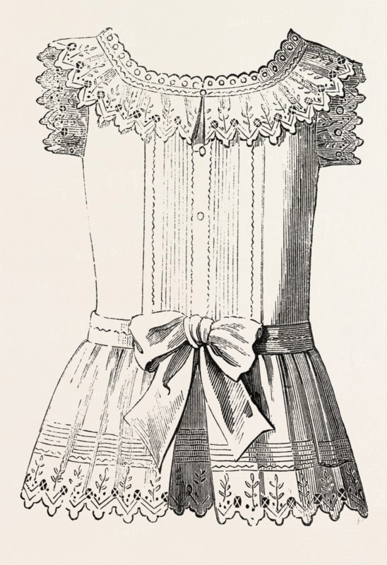 PINAFORE FOR GIRL OF THREE, 1882, FASHION