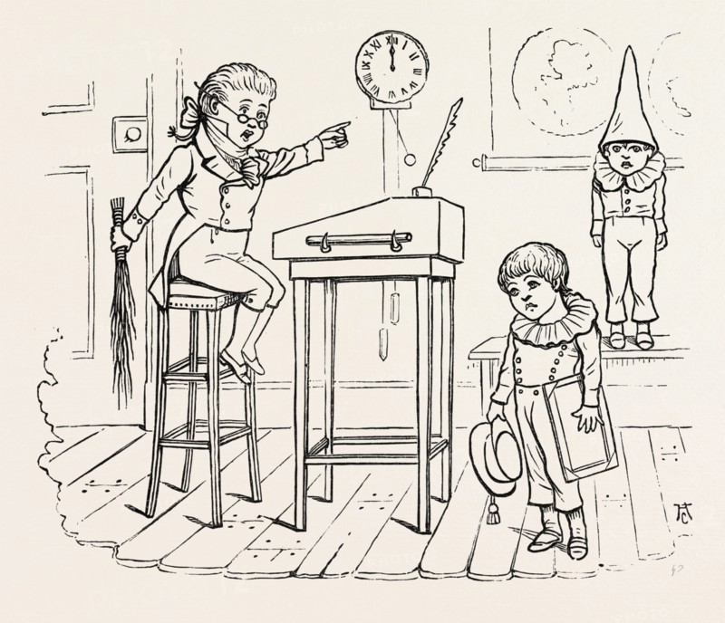 ADILLER, a dollar, a ten o'clock scholar, What makes you come so soon ? Nursery rhymes and nursery riddles, ENGRAVING 1882