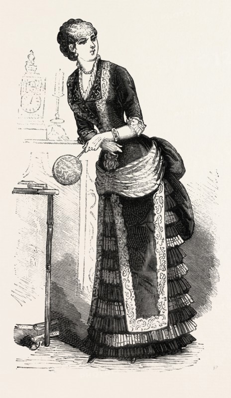 DINNER DRESS Front,  FASHION, ENGRAVING 1882