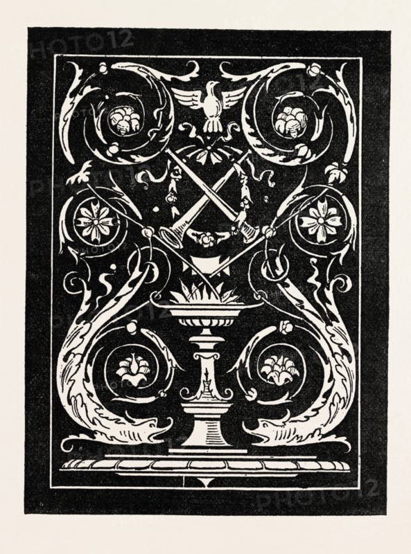 DESIGN FOR PANEL, ENGRAVING 1882