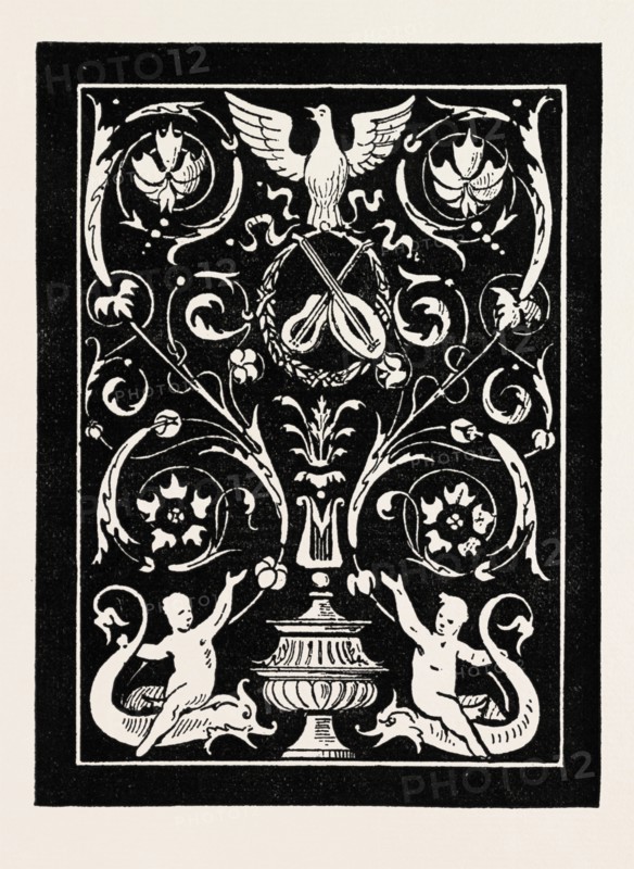 DESIGN FOR PANEL, ENGRAVING 1882