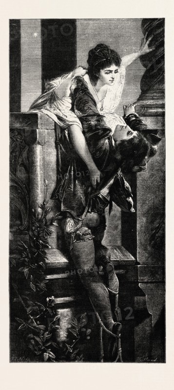ROMEO AND JULIET, ENGRAVING 1882