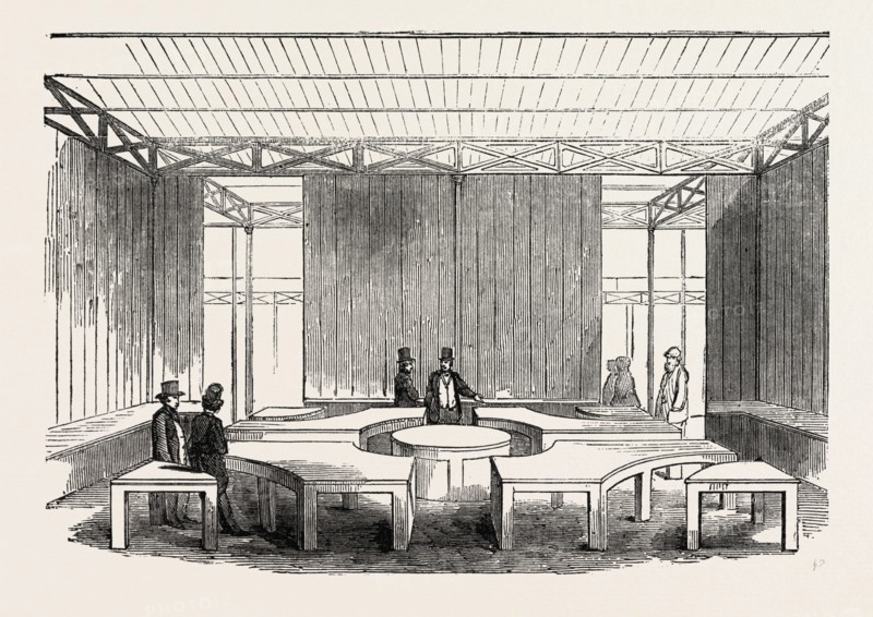 SUGGESTIONS FOR COUNTERS TO BE USED AT THE GREAT EXHIBITION IN THE CRYSTAL PALACE, LONDON, UK, 1851 engraving