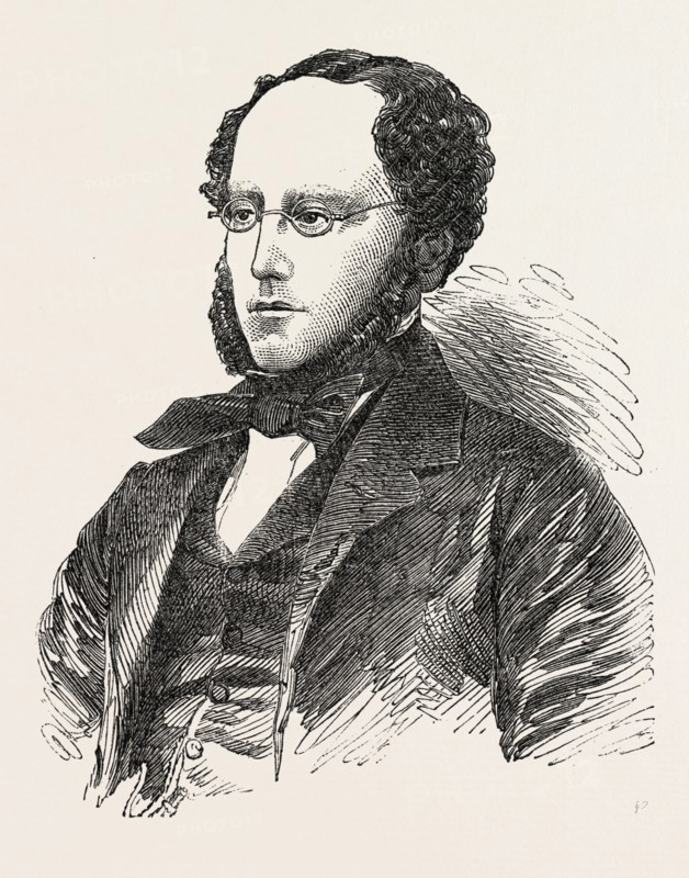 MR. HENRY EDWARDS, M.P. FOR HALIFAX, UK, 1851 engraving