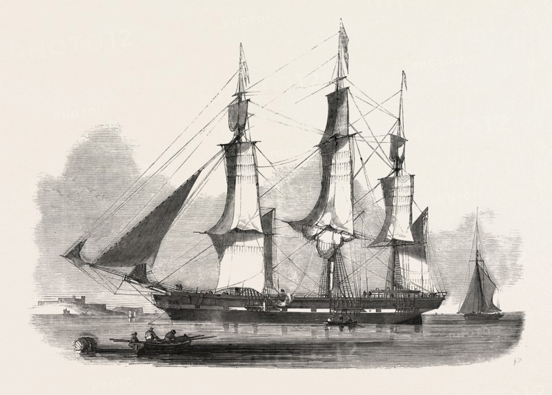 THE JAMES BOOTH, ABERDEEN CLIPPER, 1851 engraving