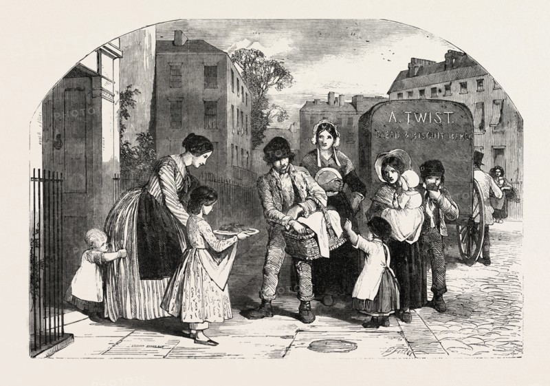 GOOD FRIDAY CROSS BUNS, 1851 engraving