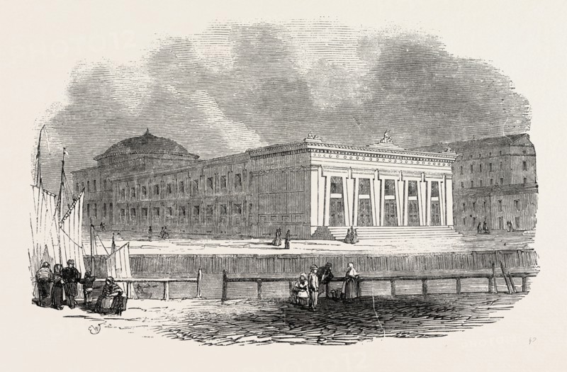 THE THORVALDSEN MUSEUM, DENMARK. BERTEL THORVALDSEN, 1770-1844, DANISH SCULPTOR, 1851 engraving