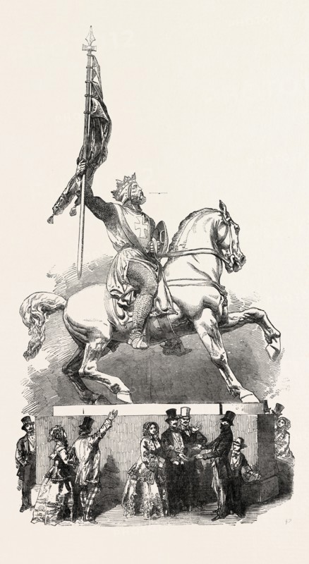 GODFREY DE BOUILLON, 1851 engraving