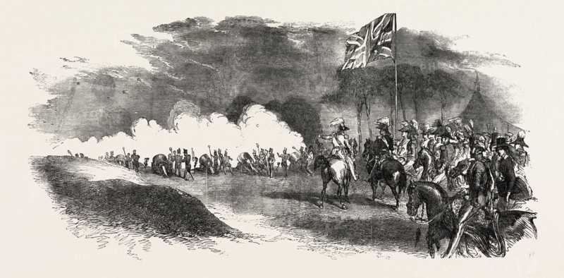 BRITISH ROYAL ARTILLERY, STAFF, UK, 1851 engraving