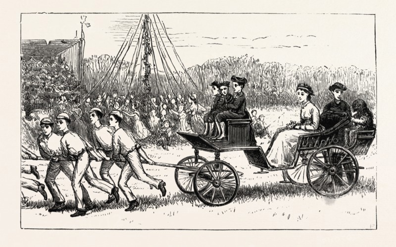LADY ELLESMERE IN HER CARRIAGE AND EIGHT
