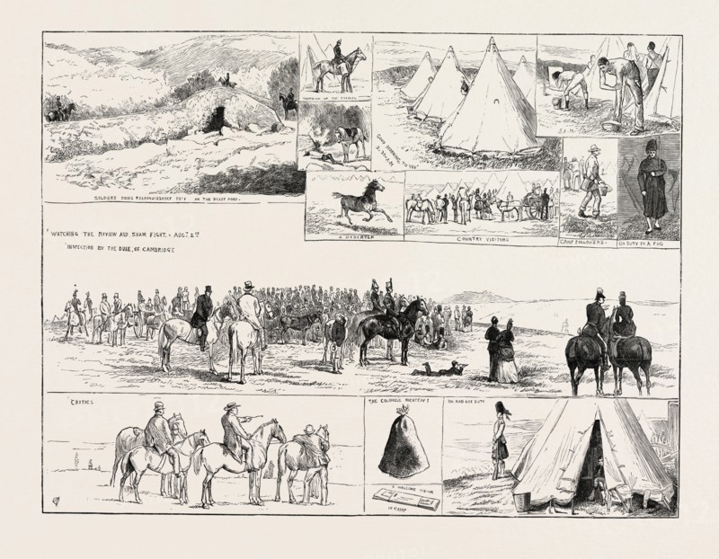 THE AUTUMN MANOEUVRES AT DARTMOOR, UK, 1873 engraving