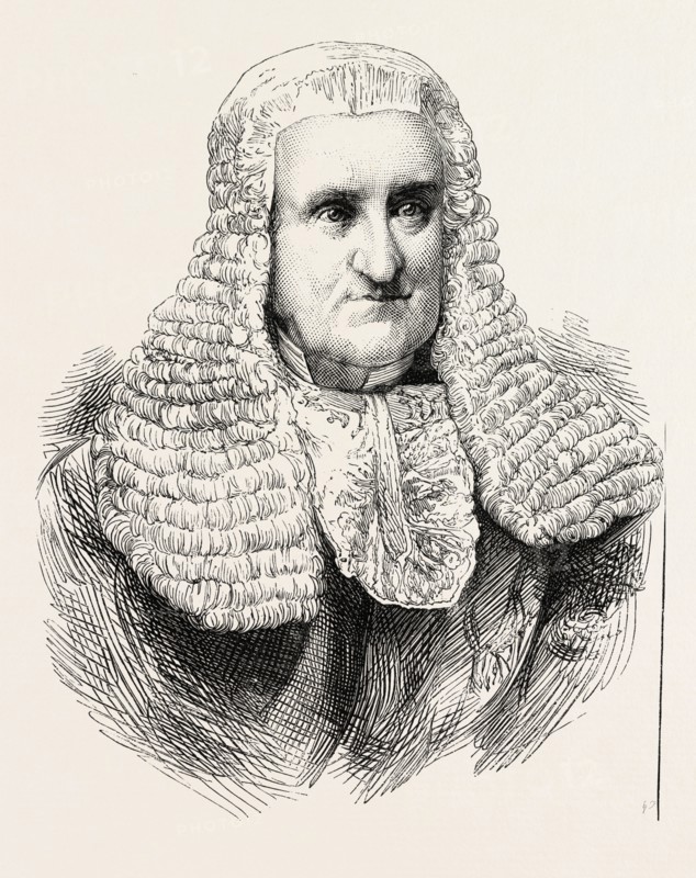 CHARLES HALL, ESQ., THE NEW VICE-CHANCELLOR, 1873 engraving