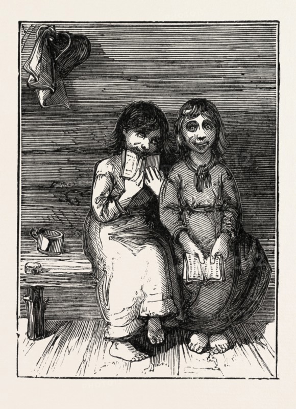 CHARACTER SKETCHES IN NORTH CAROLINA, UNITED STATES OF AMERICA: THE YOUNG IDEA, US, USA, 1873 engraving