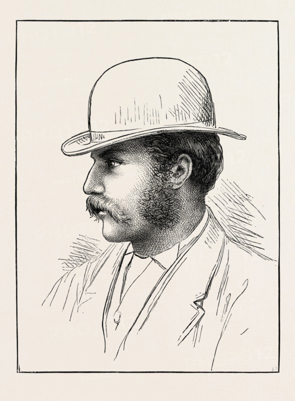 THE RT. HON. THE EARL OF CLARENDON, MOVER OF THE ADDRESS IN THE HOUSE OF LORDS, UK, 1873 engraving