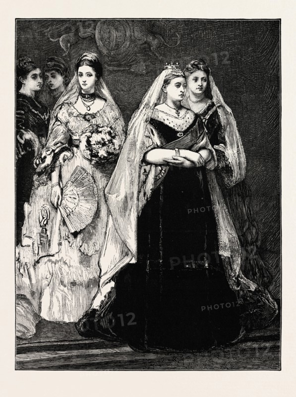 ENGLAND, QUEEN VICTORIA, UK, 1873 engraving