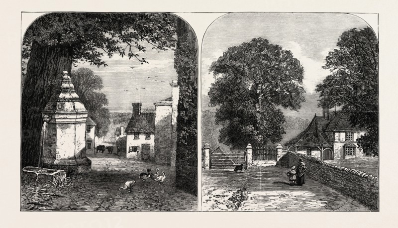 VIEW FROM HAWARDEN OVERLOOKING THE ESTUARY OF THE DEE (LEFT); HAWARDEN LODGE, ON THE CHESTER AND NORTHOP ROAD, ONE MILE FROM THE CASTLE (RIGHT)