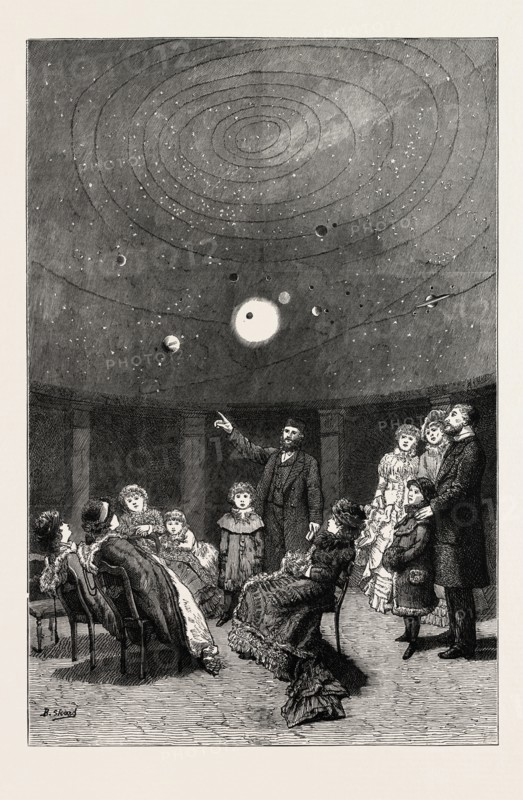 INTERIOR OF SIGNOR PERINI'S NEW PLANETARIUM