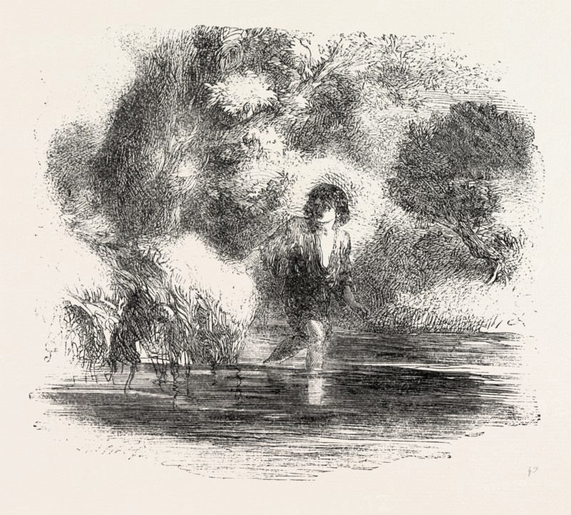 THE GIPSY CHILD, 1860 engraving