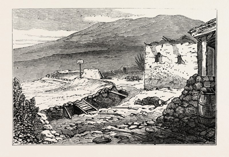 THE CIVIL WAR IN SPAIN: CARLIST TRENCH, SAN PEDRO DE ABANTO