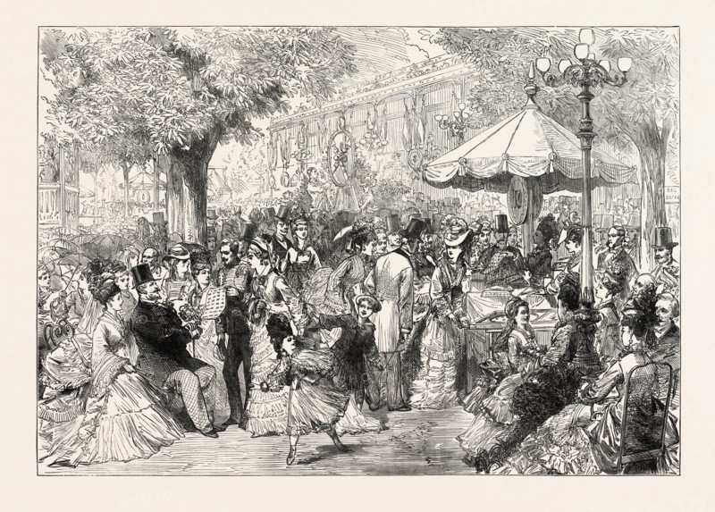 A CHARITY FETE IN THE CHAMPS ELYSEES, PARIS, FRANCE