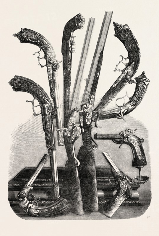 THE GREAT EXHIBITION: GROUP OF ARMS IN THE FRENCH DEPARTMENT