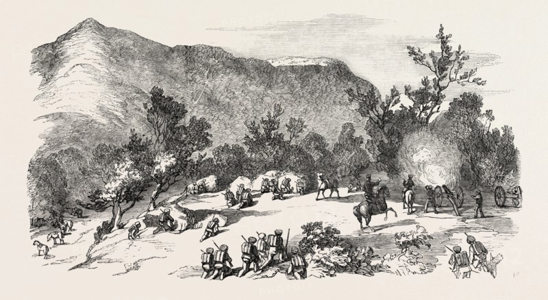 THE KAFFIR WAR: THE 74TH HIGHLANDERS ATTACKING KAFFIRS