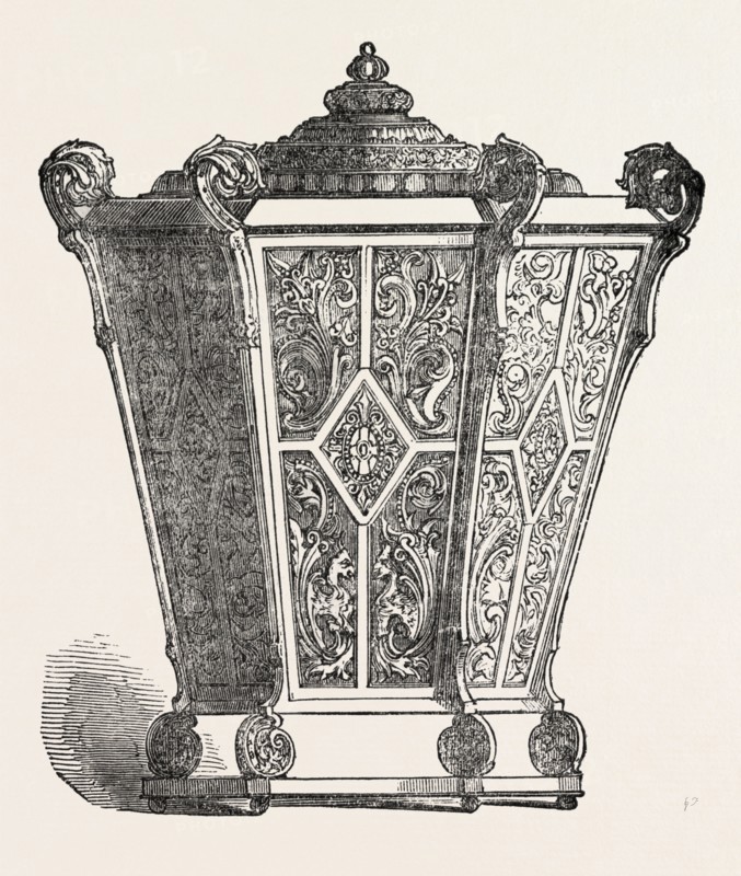LADY'S WORK BASKET, PAPIER MACHE, BY A. RENEL, OF VIENNA
