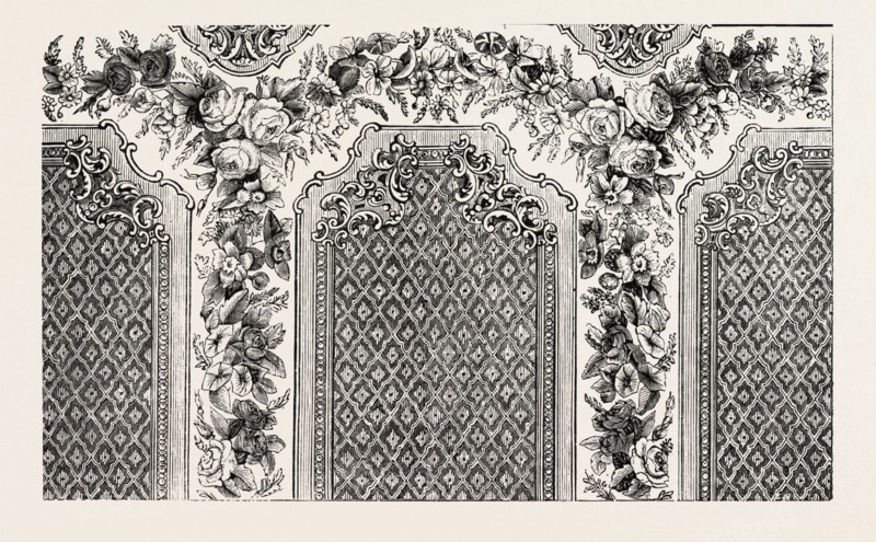 DECORATION FOR ROOM, BY MESSRS. WOOLLAMS AND CO