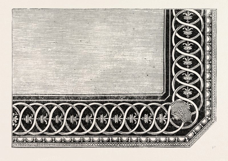 IN-LAID TABLE TOP, DESIGNED BY GRUNER, BY WOODRUFFE, OF BAKEWELL, DERBYSHIRE