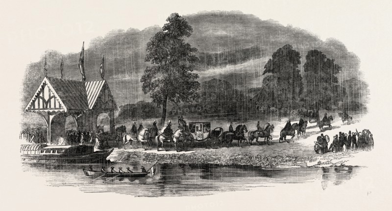 ARRIVAL OF HER MAJESTY QUEEN VICTORIA AT WORSLEY, UK