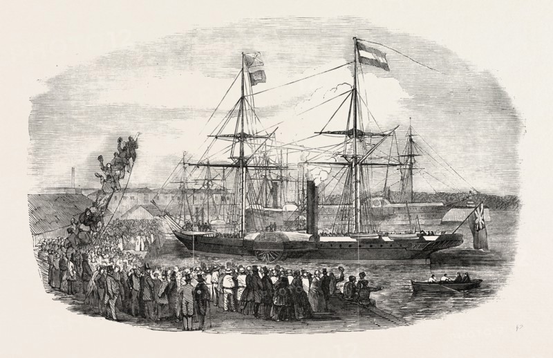 ARRIVAL OF M. KOSSUTH IN THE SOUTHAMPTON DOCKS, UK