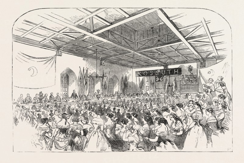 BANQUET TO M. KOSSUTH, IN THE TOWN HALL, SOUTHAMPTON, UK