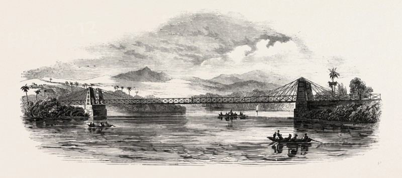 IRON BRIDGE BUILT ACROSS THE MARTHA BRAE RIVER, NEAR FALMOUTH, JAMAICA