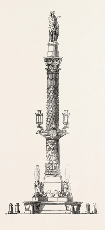 MONUMENTAL FOUNTAIN RECENTLY ERECTED AT BARCELONA, SPAIN