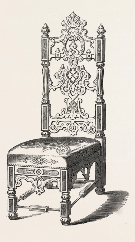 PAPIER MACHE CHAIR, JENNENS AND BETTRIDGE