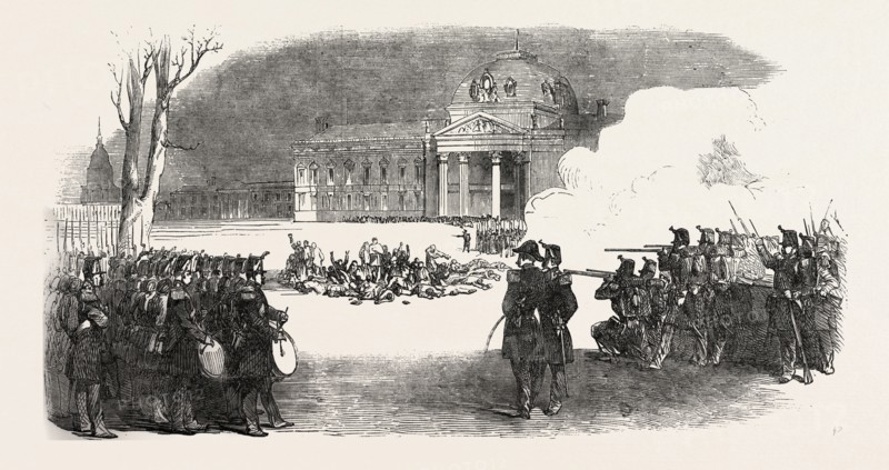 THE REVOLUTION IN FRANCE: TROOPS SHOOTING INSURGENTS