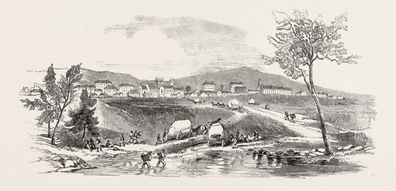 GOLD-SEEKERS ARRIVING AT BATHURST, ON THEIR WAY TO OPHIR, GOLD DISTRICT, AUSTRALIA