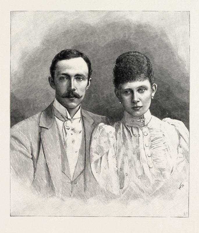 ROYAL WEDDING AT BERLIN, GERMANY: PRINCE FREDERICK CHARLES OF HESSE AND PRINCESS MARGARET OF PRUSSIA, 1893