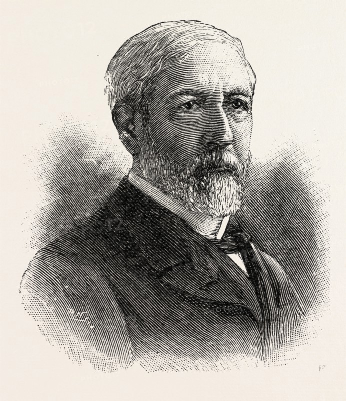 THE LATE HON. JAMES BLAINE, He was an American Republican politician who served as United States Representative, Speaker of the United States House of Representatives, U.S. Senator from Maine, and twice as Secretary of State, USA, 1893 engraving